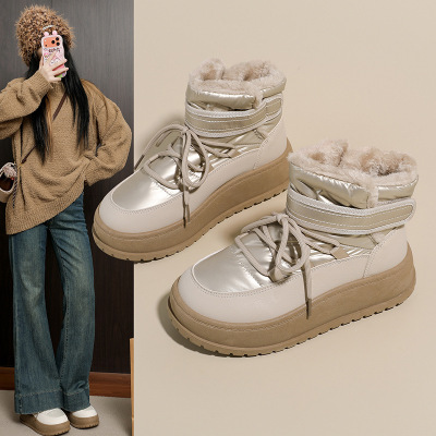 加绒高帮雪地靴女冬季新款学生ins韩版保暖休闲鞋棉鞋_8_424