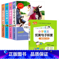 [全5册]三下读书吧+优美句子 [正版]三年级下册课外书必读中国古代寓言故事三年级下必读的老师克雷洛夫伊索拉封丹寓言全套