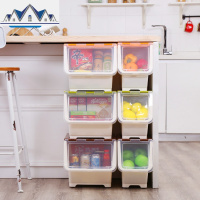 叠式储物箱收纳箱整理箱塑料零食玩具大小号 INP98456 三维工匠