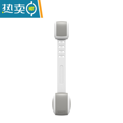 显彩免打孔冰箱门关不紧器抽屉扣环雪柜关不严扣锁搭扣儿童安全锁 白色 3代-1个装-灰色房门安全扣