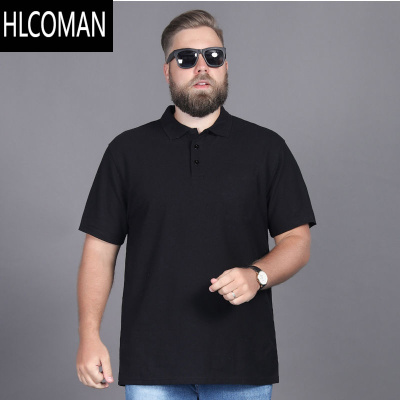 HLCOMAN夏季薄款加肥加大冰丝网眼短袖polo衫翻领男士胖子宽松T恤 360斤