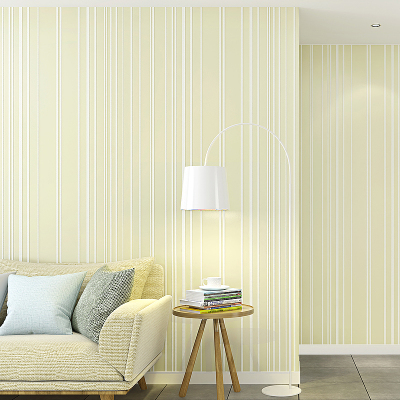 素色条纹墙纸现代简约3d立体深压纹卧室客厅满铺纯色壁纸无纺布