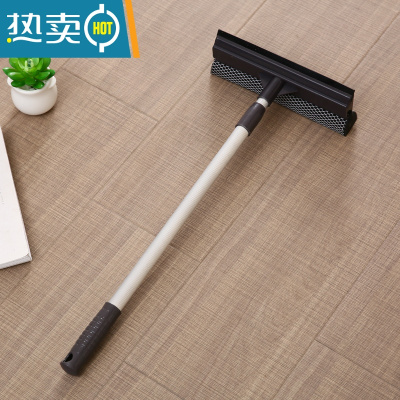 敬平搽擦玻璃器家用双面擦高楼刮水器凊洗刷窗户清洁工具伸缩杆 黑色[可伸缩玻璃擦]