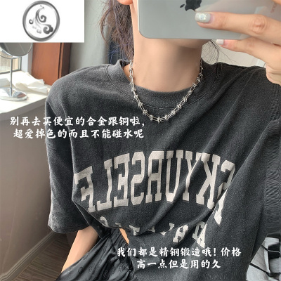 JiMi小众打结荆棘链条冷淡风项链男女潮酷嘻哈钛钢情侣锁骨链原创设计