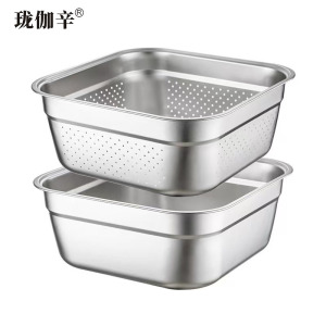 珑伽辛 不锈钢方盆漏盆 30cm*30cm/个