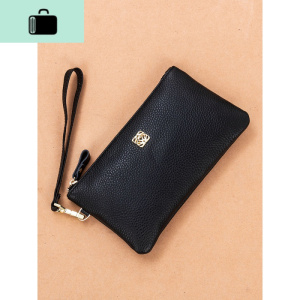 头层牛皮手拿包女长款皮2020新款时尚简约薄款软皮手机小零钱包NEW LAKE女手包