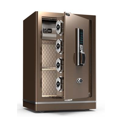 大一-保险柜卓越系列WIFI款60CM办公大型全钢保险箱床头柜防盗保管柜新款菱形锁栓防撬咖啡金