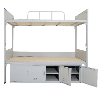 逐鹿中原铁艺床上下铺双层床高低床公寓床员工宿舍床(带柜子)SH1011铁架双层床款式可选