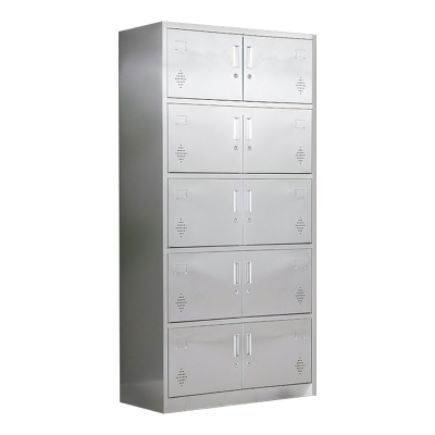 湘渭不锈钢更衣柜员工衣柜储物柜更衣室储物柜201十门储物柜