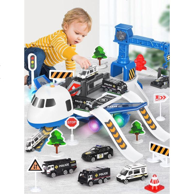 儿童飞机玩具超大号耐摔惯性宝宝益智多功能一至二小汽车男孩3岁6