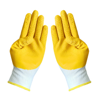 路盈顺 黄挂胶手套 均码 双
