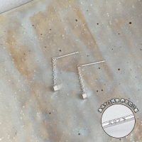 s925纯银几何方块耳线女养耳洞睡觉免摘耳钉简约百搭日常耳环送女朋友老婆情人节七夕生日礼物