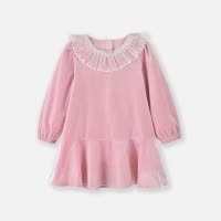 [1件3.5折]铅笔俱乐部2025春装新款女童连衣裙儿童裙子宝宝长裙连衣裙