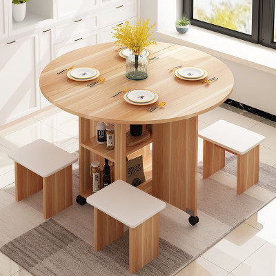欧因 小户型折叠餐桌家用可伸缩移动吃饭桌子现代简约多功能方桌