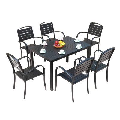 攸形户外桌椅120*80*72cm+6椅套