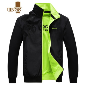 YANXU冬男式单衣运动夹克两面穿外套运动服秋季青年休闲外衣防风