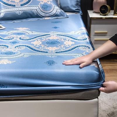 sleepy bear 冰丝凉席三件套床笠可水洗可折叠1.8m床软席夏季席子1.