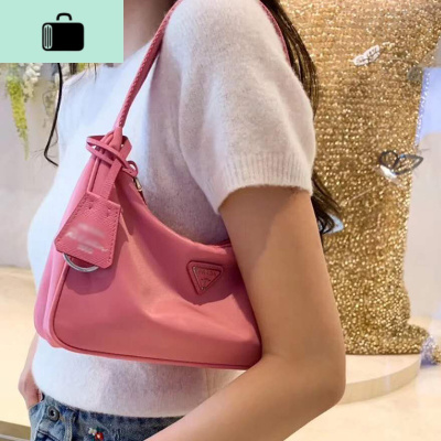 小红书推荐肯豆同款hobo单肩腋下包中古包尼龙复古法棍月牙包女NEW LAKE女士单肩包