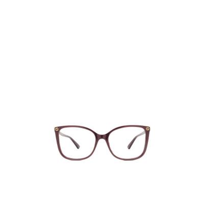 古驰(GUCCI)女士徽标平光镜时尚百搭配饰潮人必备眼镜框太阳镜 红色