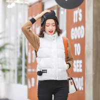 棉马甲女毛球短款韩版秋冬羽绒棉服坎肩背心面包服外套女马甲
