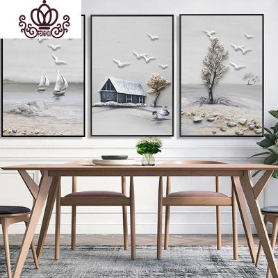 封后(FENGHOU)钻石十字绣满钻客厅新款钻石画卧室5d钻石绣三联画风景简约现满钻三幅一起-240*110cm送运