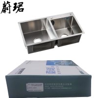 蔚珺手工盆304不锈钢双用水槽菜盆通用型个