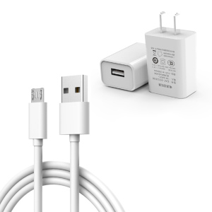 [2A充电头+安卓数据线]充电器数据线充电头适用于华为OPPO小米vivo红米荣耀安卓手机充电线白色通用插头令狐少侠