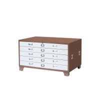 汉诺鑫威底图柜工程资料图纸柜0号1号抽屉柜文件柜地图柜菲林柜图纸收纳柜0号咖白带轮1300*930*650