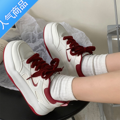 SUNTEK厚底增高小白鞋女ins超火百搭港风运动休闲板鞋子2023春季新款潮