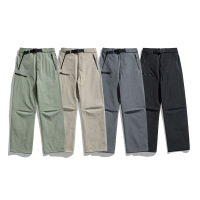 春秋季新款宽松休闲直筒工装阔腿长裤高街潮牌男士机能防水冲锋裤