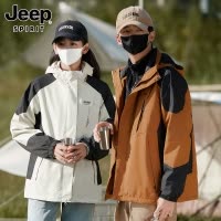 JEEP三合一冲锋衣外套男士2025新款冬季户外防风情侣夹克男装春秋