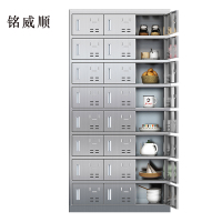 铭威顺201不锈钢食堂带锁餐具柜24门碗柜磁吸锁1800*900*350