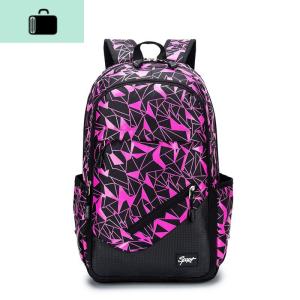 韩版双肩包女士旅行背包大容量电脑包帆布休闲初中学生书包男潮流NEW LAKE 大号1106新款T粉