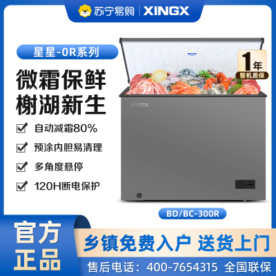 星星(XINGX)300升家用商用减霜净味冰柜 冷藏冷冻转换冷柜 节能顶开冰箱 BD/BC-300R
