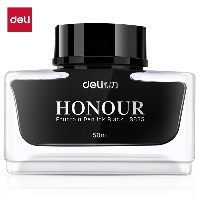 得力S635瓶装墨水/(黑)