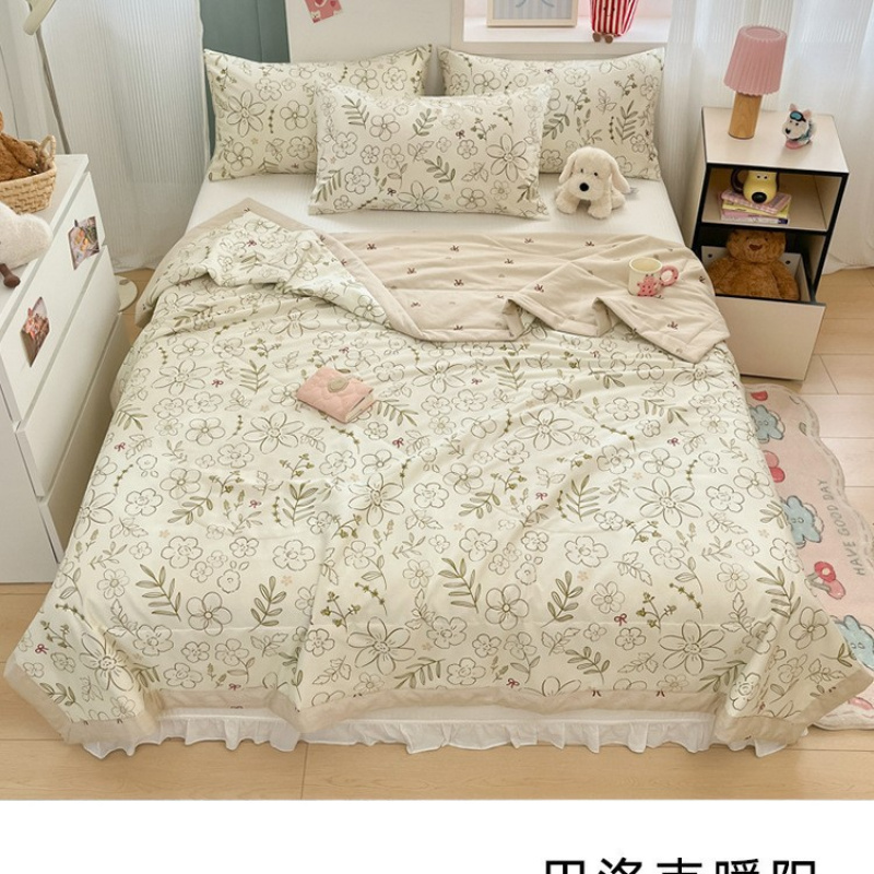 全棉纯棉夏凉被空调被单人学生夏季薄被子被芯儿童夏天可机洗夏被