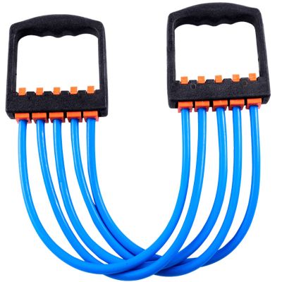 甄萌拉力器扩胸器男士拉力绳弹力绳多功能女臂力器胸肌家用健身器材颜色随机发货