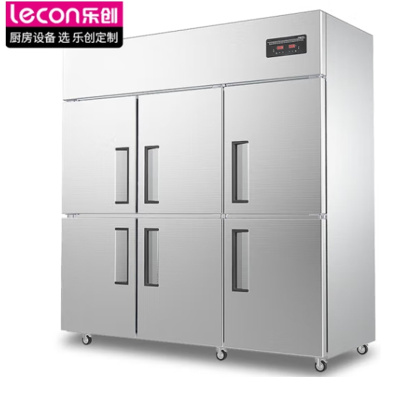 乐创 lecon 商用冰柜 LC-J-LM01 六门立式厨房髙身雪保鲜高柜 双压缩机冰箱