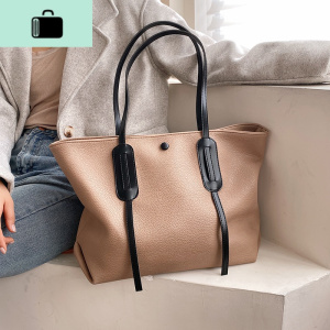 大容量质感包包女2020流行新款韩版休闲撞色单肩包时尚百搭托特包NEW LAKE女士单肩包