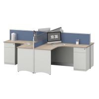 臻远ZYGW-096屏风工作卡位职员桌办公桌 十型四人位