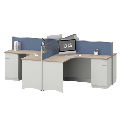 臻远ZYGW-096屏风工作卡位职员桌办公桌 十型四人位