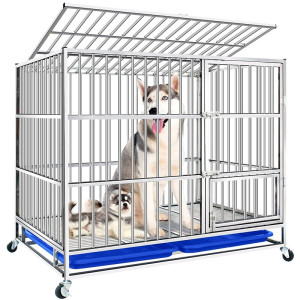 满焊不锈钢狗笼中型小型犬狗笼子猫笼宠物狗狗笼子狗屋金毛拉布拉多柯基法斗用品