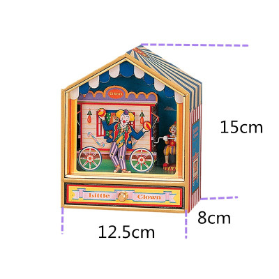 法国进口欧洲怀旧复古珍藏版小丑音乐盒八音盒摆件三维工匠大号小丑