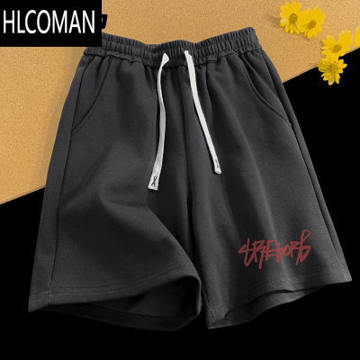HLCOMAN夏季美式街头oversize简约五分运动裤男女潮牌情侣休闲短裤