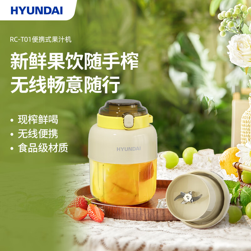 韩国现代HYUNDAI 便携式果汁机榨汁机RC-T01