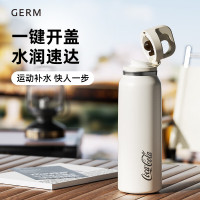 格米 运动保温杯 GE-CK24AW-B96 不锈钢水杯单手弹盖杯子600ML