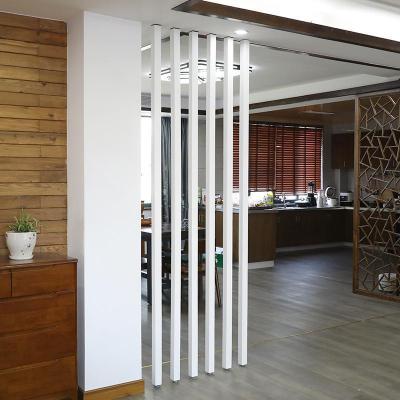 北欧屏风隔断格栅客厅实木入玄关隔断墙家用卧室房间分隔免打孔 隔断5*10*(201-220)cm6根 整装
