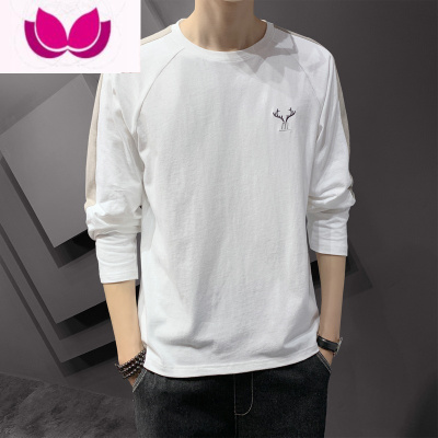 七斓男士长袖t恤薄款打底衫内搭潮牌宽松卫衣秋装体恤上衣