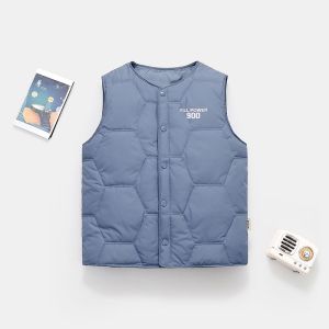 新款高档儿童棉服马甲中大童时尚内穿外穿防寒冬季保暖坎肩背心
