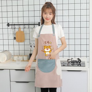 围裙防水厨房做饭炒菜家用围裙女防油污新款2022可爱卡通罩衣